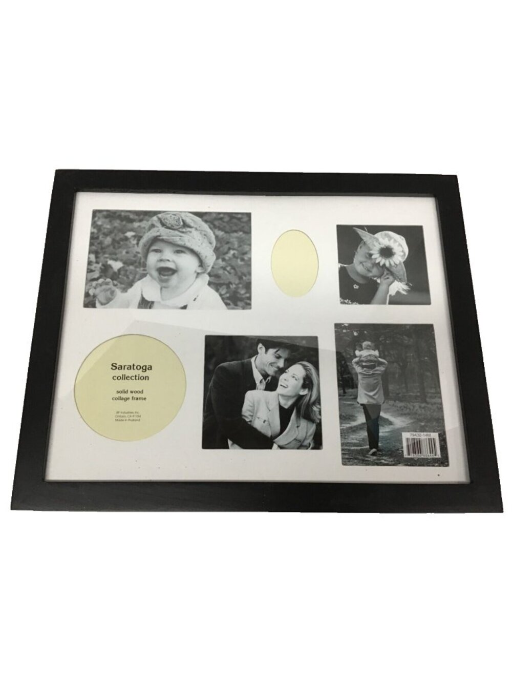 Saratoga Vintage 1990s Collage 15x12 Black Wood Picture Frame